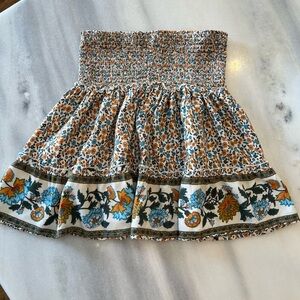 Strapless Floral Smocked Women's top